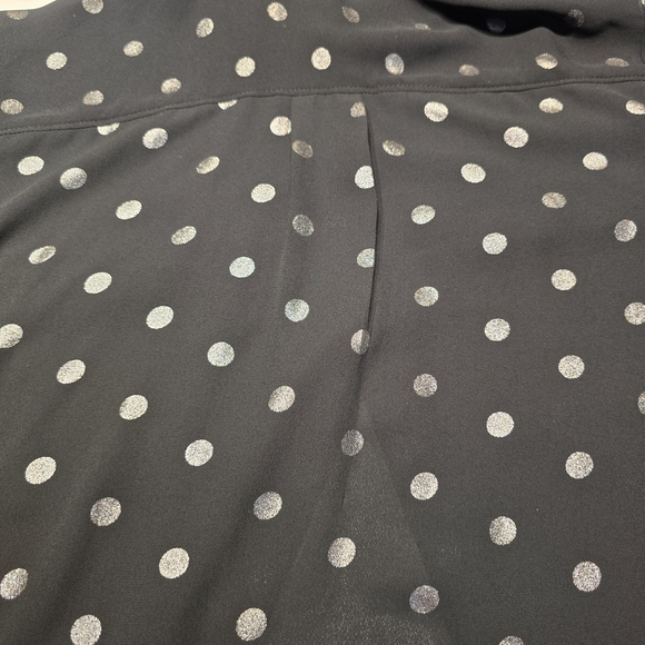 LOFT Black and White Polka Dot Blouse - Picture 7 of 7